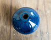 Petit pot non-émaillé, couleur bleu denim - Poterie décorative