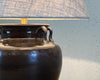 Lampe de chevet rustique - Bougeoir ancien monté en lampe