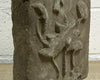 Brique antique ornée d’une représentation de fleurs de lotus et de poissons rouges