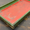 Plateau vert/rouge ancien patiné | Décorations de table uniques