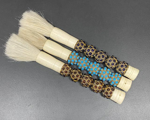 Large calligraphy brush with colored beads