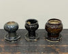 Petits anciens pots noirs en céramique émaillés - Poterie Chinoise