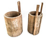 Anciens moules de carreaux en bambou - Objets déco rustiques