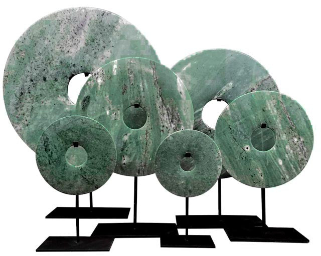 Disque Bi Chinois en pierre semi précieuse - Décoration d'intérieur moderne
