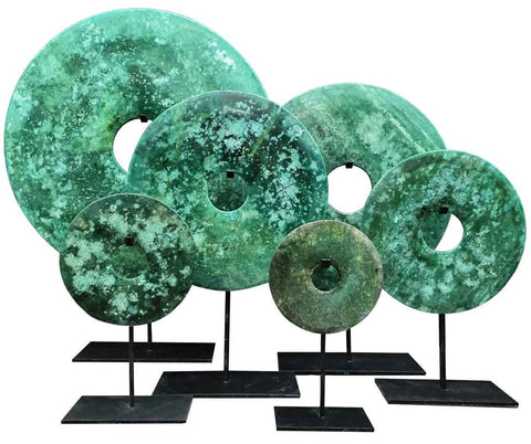 Bi-disc in Green Turquoise tones - SERES Collection
