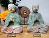 Déco de table asiatique - Figures de moines en bois