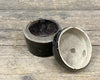 Déco de table rustique - Anciens pots d'épices marrons
